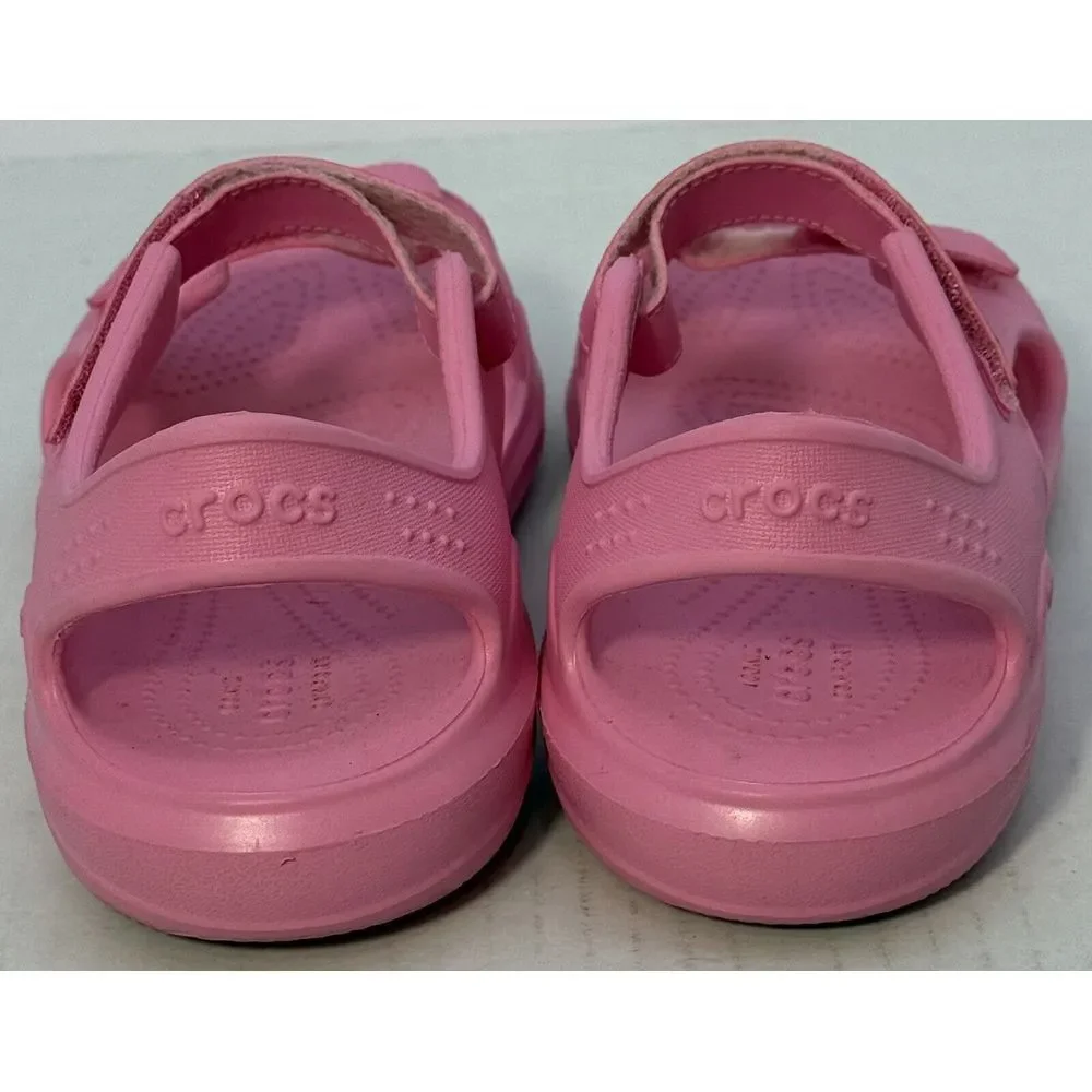 Crocs Youth Sz4 Swiftwater River Expedition PINK  Slip-On Hook Loop Water Sandal